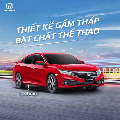 Honda Civic thiết kế gầm thấp, bật chất thể thao